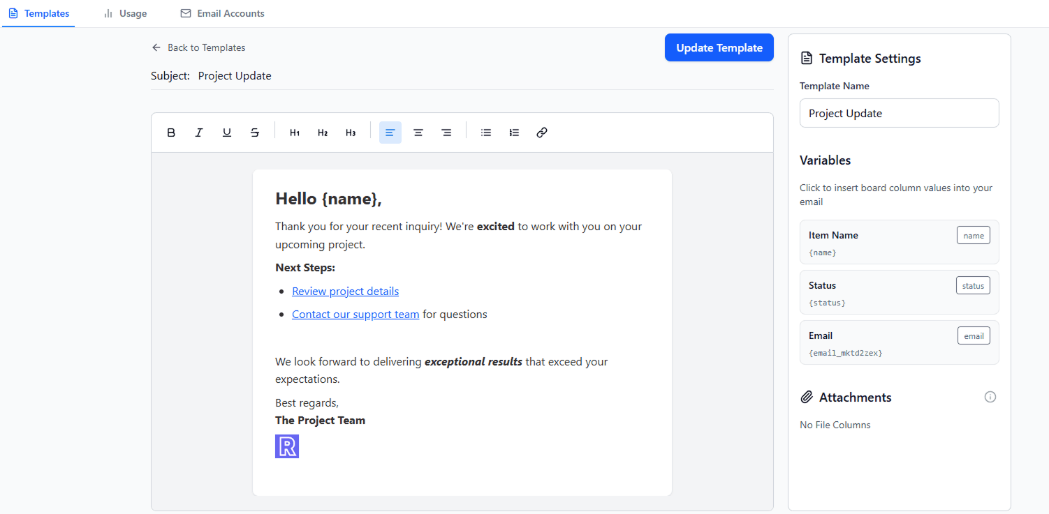Creating email templates in Nexio WYSIWYG editor - Click to expand